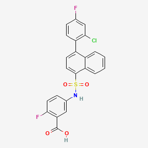 molecular formula C23H14ClF2NO4S B12366286 Fabp4/5-IN-5 