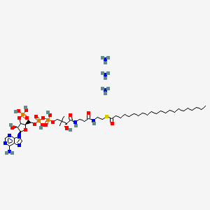 S-[2-[3-[[(2R)-4-[[[(2R,4S,5R)-5-(6-aminopurin-9-yl)-4-hydroxy-3-phosphonooxyoxolan-2-yl]methoxy-hydroxyphosphoryl]oxy-hydroxyphosphoryl]oxy-2-hydroxy-3,3-dimethylbutanoyl]amino]propanoylamino]ethyl] docosanethioate;azane