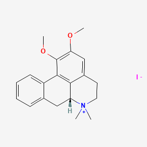 (6aR)-1,2-dimethoxy-6,6-dimethyl-5,6,6a,7-tetrahydro-4H-dibenzo[de,g]quinolin-6-ium;iodide