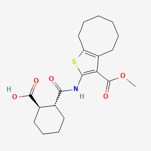 (1R,2R)-2-[(3-methoxycarbonyl-4,5,6,7,8,9-hexahydrocycloocta[b]thiophen-2-yl)carbamoyl]cyclohexane-1-carboxylic acid