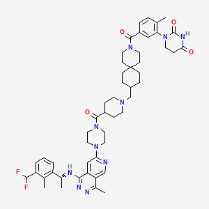 1-[5-[9-[[4-[4-[1-[[(1R)-1-[3-(difluoromethyl)-2-methylphenyl]ethyl]amino]-4-methylpyrido[3,4-d]pyridazin-7-yl]piperazine-1-carbonyl]piperidin-1-yl]methyl]-3-azaspiro[5.5]undecane-3-carbonyl]-2-methylphenyl]-1,3-diazinane-2,4-dione