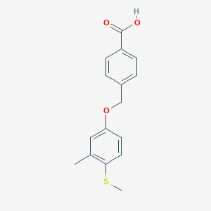 molecular formula C16H16O3S B12366338 Methylthiomcresol-C1-benzoic acid 