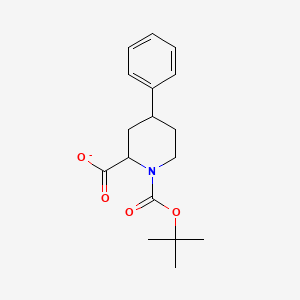 molecular formula C17H22NO4- B12366360 1,2-Piperidinedicarboxylic acid, 4-phenyl-, 1-(1,1-dimethylethyl) ester 