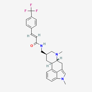 molecular formula C27H28F3N3O B12366436 (E)-N-[[(6aR,9S,10aR)-4,7-dimethyl-6,6a,8,9,10,10a-hexahydroindolo[4,3-fg]quinolin-9-yl]methyl]-3-[4-(trifluoromethyl)phenyl]prop-2-enamide 