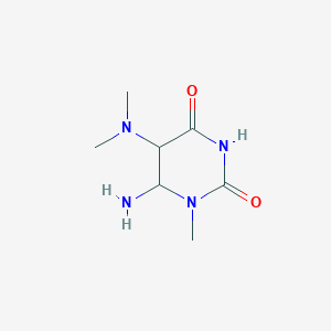 molecular formula C7H14N4O2 B12366541 6-Amino-5-(dimethylamino)-1-methyl-1,3-diazinane-2,4-dione 