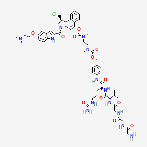 molecular formula C56H72ClN13O12 B12366551 G3-VC-PAB-DMEA-Duocarmycin DM 