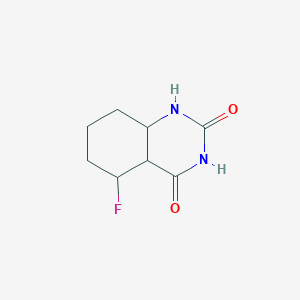 molecular formula C8H11FN2O2 B12366556 5-fluoro-4a,5,6,7,8,8a-hexahydro-1H-quinazoline-2,4-dione 