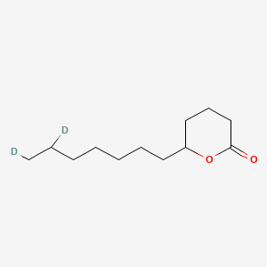 molecular formula C12H22O2 B12366564 6-Heptyltetrahydro-2H-pyran-2-one-d2 