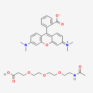 molecular formula C35H43N3O9 B12366575 Tamra-peg3-cooh 