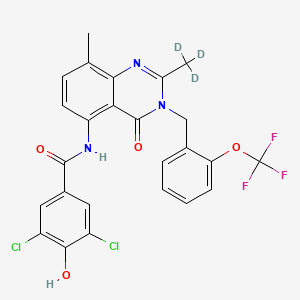 molecular formula C25H18Cl2F3N3O4 B12366583 HSD17B13-IN-56-d3 