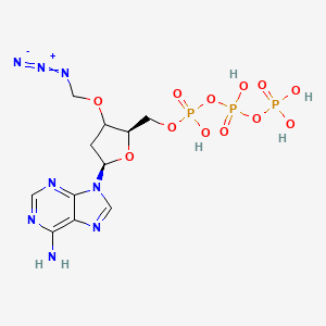 molecular formula C11H17N8O12P3 B12366592 [[(2R,5R)-5-(6-aminopurin-9-yl)-3-(azidomethoxy)oxolan-2-yl]methoxy-hydroxyphosphoryl] phosphono hydrogen phosphate 