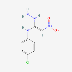 4-chloro-N-[(Z)-1-hydrazinyl-2-nitroethenyl]aniline