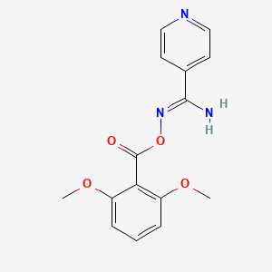 N'-[(2,6-dimethoxybenzoyl)oxy]pyridine-4-carboximidamide