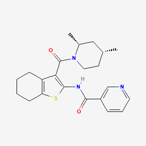 rac-N-{3-[(2R,4R)-2,4-dimethylpiperidine-1-carbonyl]-4,5,6,7-tetrahydro-1-benzothiophen-2-yl}pyridine-3-carboxamide