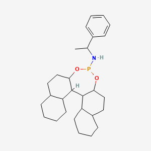 N-(1-phenylethyl)-12,14-dioxa-13-phosphapentacyclo[13.8.0.02,11.03,8.018,23]tricosan-13-amine