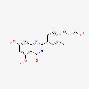 2-[4-(2-hydroxyethoxy)-3,5-dimethylphenyl]-5,7-dimethoxy-4aH-quinazolin-4-one