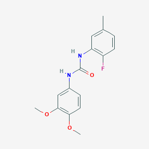 molecular formula C16H17FN2O3 B1236681 1-(3,4-Dimethoxyphenyl)-3-(2-fluoro-5-methylphenyl)urea 