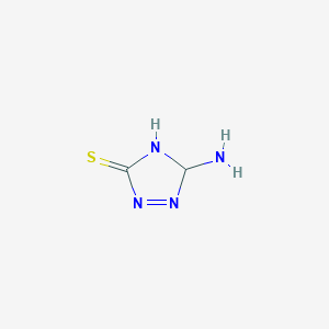 molecular formula C2H4N4S B12366824 3-Amino-3,4-dihydro-1,2,4-triazole-5-thione 