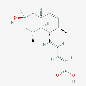 molecular formula C18H26O3 B12366874 (2E,4E)-5-[(1S,2S,4aR,6R,8R,8aS)-6-hydroxy-2,6,8-trimethyl-2,4a,5,7,8,8a-hexahydro-1H-naphthalen-1-yl]penta-2,4-dienoic acid 