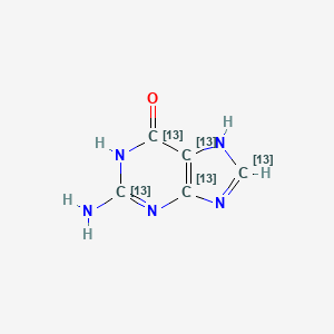 molecular formula C5H5N5O B12366881 Guanine-13C5 