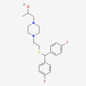 molecular formula C22H28F2N2OS B12366886 1-(4-(2-((Bis(4-fluorophenyl)methyl)thio)ethyl)piperazin-1-yl)propan-2-ol 