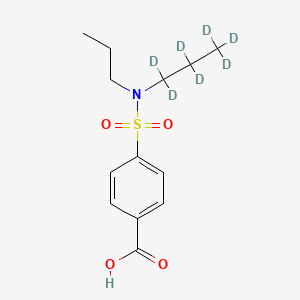 molecular formula C13H19NO4S B12366906 4-[1,1,2,2,3,3,3-Heptadeuteriopropyl(propyl)sulfamoyl]benzoic acid 