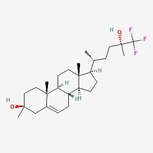 molecular formula C27H43F3O2 B12366913 (3S,8S,9S,10R,13R,14S,17R)-3,10,13-trimethyl-17-[(2R,5R)-6,6,6-trifluoro-5-hydroxy-5-methylhexan-2-yl]-1,2,4,7,8,9,11,12,14,15,16,17-dodecahydrocyclopenta[a]phenanthren-3-ol 