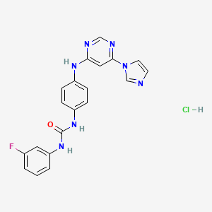 molecular formula C20H17ClFN7O B12366934 Miro1 Reducer 