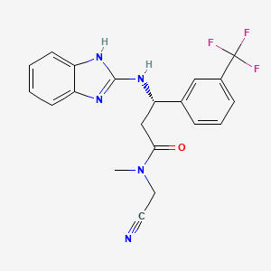 (3S)-3-(1H-benzimidazol-2-ylamino)-N-(cyanomethyl)-N-methyl-3-[3-(trifluoromethyl)phenyl]propanamide