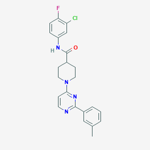 N-(3-chloro-4-fluorophenyl)-1-[2-(3-methylphenyl)pyrimidin-4-yl]piperidine-4-carboxamide