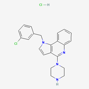 1-[(3-Chlorophenyl)methyl]-4-piperazin-1-ylpyrrolo[3,2-c]quinoline Hydrochloride