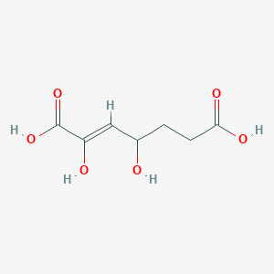 molecular formula C7H10O6 B1236705 2,4-Dihydroxyhept-2-enedioic acid 