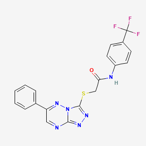 2-[(6-phenyl-[1,2,4]triazolo[4,3-b][1,2,4]triazin-3-yl)sulfanyl]-N-[4-(trifluoromethyl)phenyl]acetamide