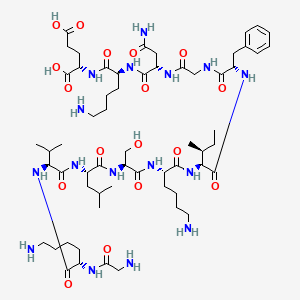 molecular formula C60H102N16O17 B12367073 H-Gly-Lys-Val-Leu-Ser-Lys-Ile-Phe-Gly-Asn-Lys-Glu-OH 