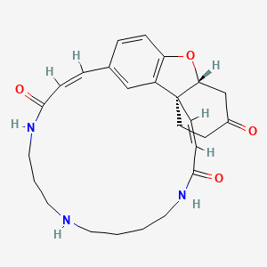 molecular formula C25H31N3O4 B1236710 (1S,2Z,16Z,23R)-22-oxa-5,10,14-triazatetracyclo[16.9.2.01,23.021,28]nonacosa-2,16,18(29),19,21(28)-pentaene-4,15,25-trione 