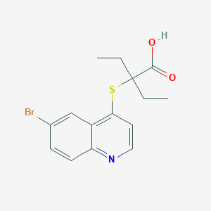 molecular formula C15H16BrNO2S B12367122 2-(6-Bromoquinolin-4-yl)sulfanyl-2-ethylbutanoic acid 