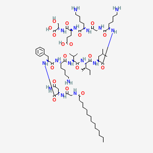 molecular formula C74H128N16O18 B12367129 Myristoylated ARF6 (2-13), scrambled 