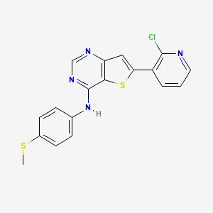 6-(2-chloropyridin-3-yl)-N-(4-methylsulfanylphenyl)thieno[3,2-d]pyrimidin-4-amine