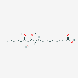 molecular formula C19H36O5 B1236717 12,13-Dihydroxy-11-methoxy-9-octadecenoic acid 