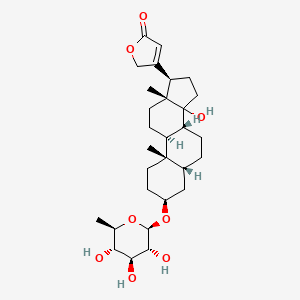 (5beta)-3beta-((6-Deoxy-beta-D-glucopyranosyl)oxy)-14-hydroxycard-20(22)-enolide