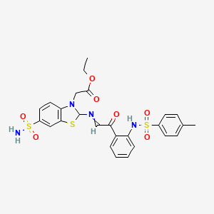 molecular formula C26H26N4O7S3 B12367186 NS2B-NS3pro-IN-1 