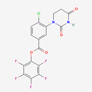 (2,3,4,5,6-Pentafluorophenyl) 4-chloro-3-(2,4-dioxohexahydropyrimidin-1-yl)benzoate