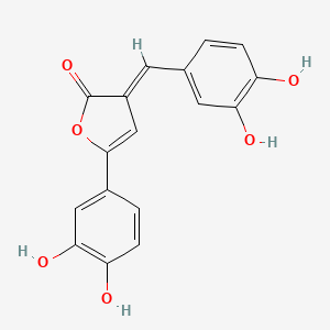 molecular formula C17H12O6 B1236724 (3E)-3-(3,4-二羟基苯亚甲基)-5-(3,4-二羟基苯基)呋喃-2(3H)-酮 CAS No. 145588-13-2