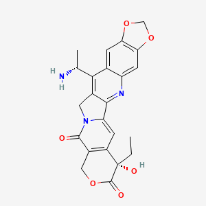 (5S)-14-[(1R)-1-aminoethyl]-5-ethyl-5-hydroxy-7,18,20-trioxa-11,24-diazahexacyclo[11.11.0.02,11.04,9.015,23.017,21]tetracosa-1(24),2,4(9),13,15,17(21),22-heptaene-6,10-dione