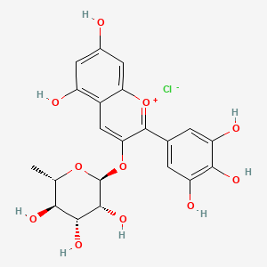 molecular formula C21H21ClO11 B12367289 Delphinidin-3-O-rhamnoside chloride 