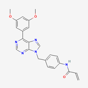 molecular formula C23H21N5O3 B12367332 N-[4-[[6-(3,5-dimethoxyphenyl)purin-9-yl]methyl]phenyl]prop-2-enamide 