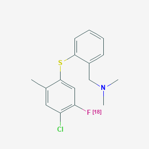 1-[2-(4-chloro-5-(18F)fluoranyl-2-methylphenyl)sulfanylphenyl]-N,N-dimethylmethanamine