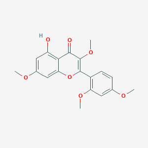 molecular formula C19H18O7 B12367394 3,7,2',4'-Tetramethoxy-5-hydroxyflavone 