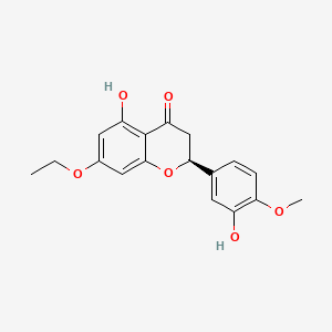 (2S)-7-ethoxy-5-hydroxy-2-(3-hydroxy-4-methoxyphenyl)-2,3-dihydrochromen-4-one