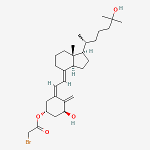 molecular formula C29H45BrO4 B12367444 [(1R,3Z,5S)-3-[(2E)-2-[(1R,3aS,7aR)-1-[(2R)-6-hydroxy-6-methylheptan-2-yl]-7a-methyl-2,3,3a,5,6,7-hexahydro-1H-inden-4-ylidene]ethylidene]-5-hydroxy-4-methylidenecyclohexyl] 2-bromoacetate 